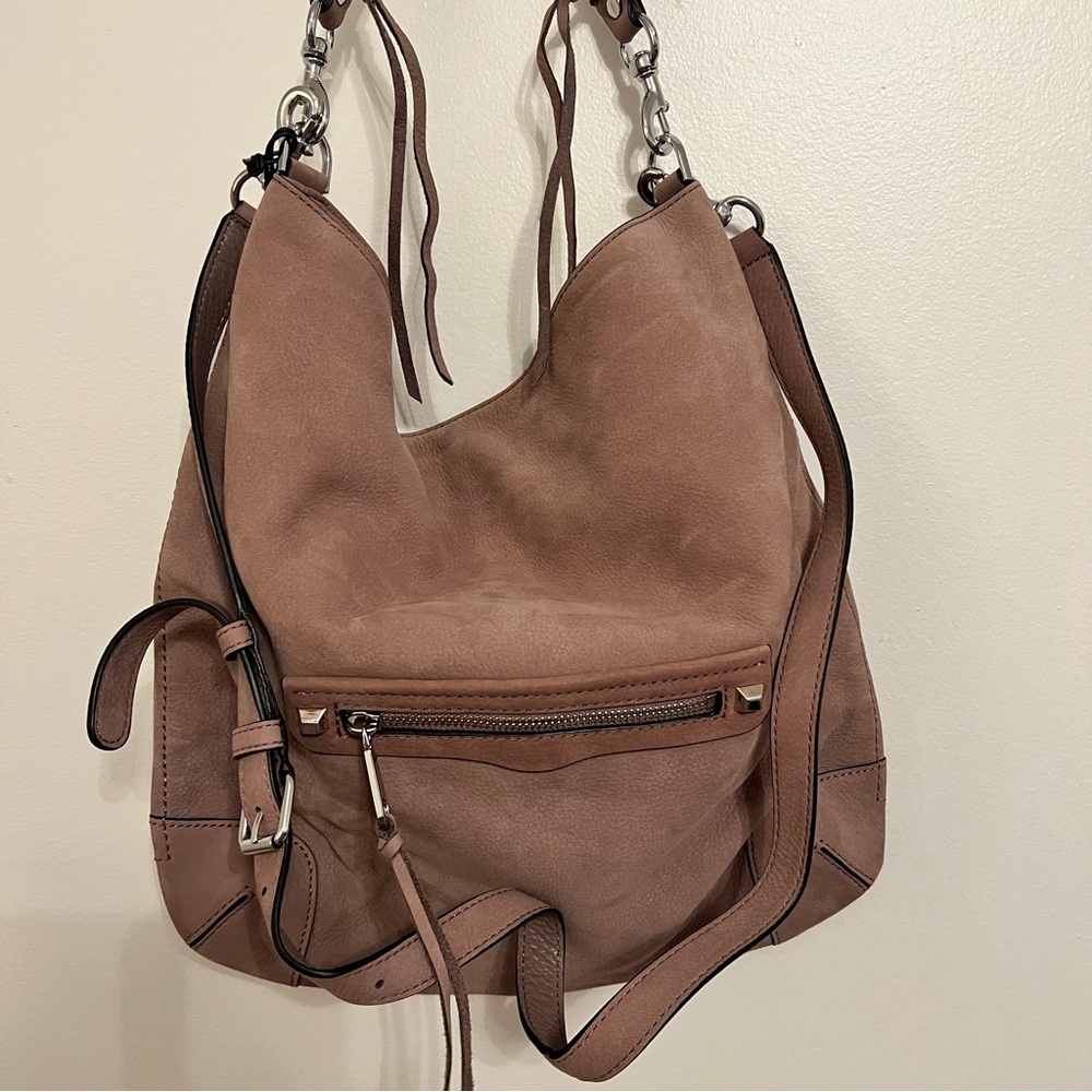{Rebecca Minkoff} Slim Regan boho bag mauve/dusty rose leather - Picture 4 of 6
